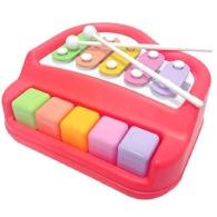 Five Keys 2 in 1 Striking Xylophone Piano Toy With Xylo stick (xylophone_he8011_5key_ran) - Multicolor