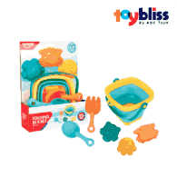 Toybliss Folding Bucket & Beach Toy Set (HE0258), Ages 1+