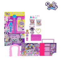 Polly Pocket HRD65 Disco Dance Fashion Reveal Doll & Playset, Ages 4+