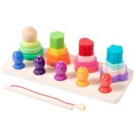 Wooden Four Column Tower For Kids/Children Toy