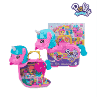 Polly Pocket HWP07 Unicorn Partyland Playset With 2 Micro Dolls, Ages 4+