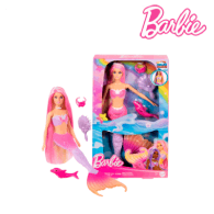Barbie HRP97 Mermaid “Malibu” Doll with Pink Hair & Styling Accessories, Ages 3+