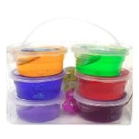 Crystal Clay Slime Toys for Children Educational Creative Handmade Toys - 6 Pcs